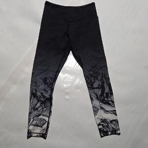 ZYIA Black Marble Ombre Leggings
